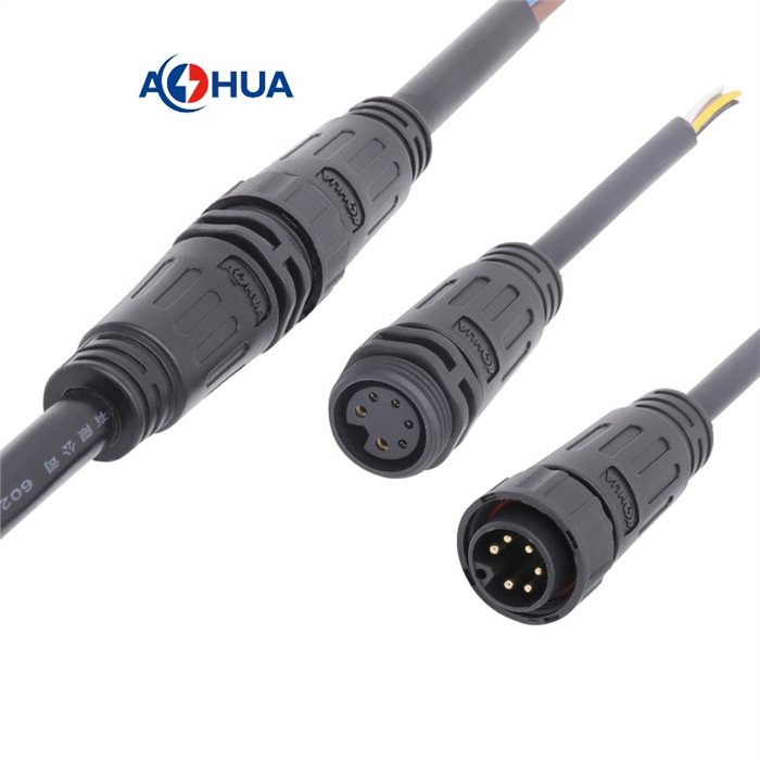 M20 2+4PIN разъем питания сигнал плетеный кабель пластик мужчина женщина водонепроницаемый Led разъе